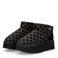 Stivaletti Donna Platform Imbottiti LIU JO Jane 01 in Microfibra Stampata Nero