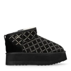Stivaletti Donna Platform Imbottiti LIU JO Jane 01 in Microfibra Stampata Nero