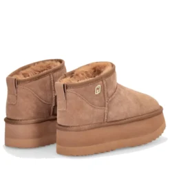 Stivaletti Donna Platform LIU JO Jane 01 Imbottiti in Suede color Cognac