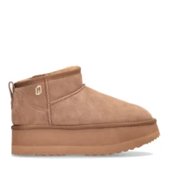 Stivaletti Donna Platform LIU JO Jane 01 Imbottiti in Suede color Cognac