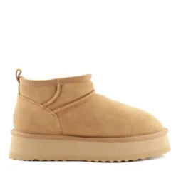 Stivaletti Imbottiti Platform S by MASSIMO SANTINI linea Springer 03 in Velour color Cammello