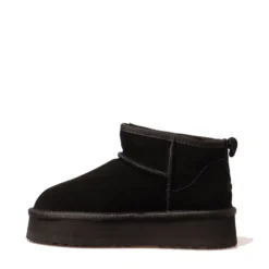 Stivaletti Imbottiti Platform S by MASSIMO SANTINI linea Pamila in Velour Nero