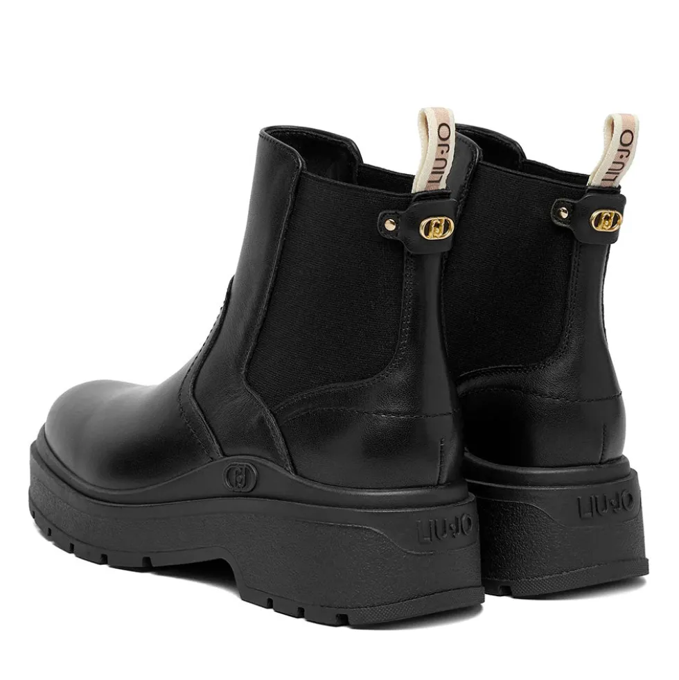Stivaletti Platform Donna LIU JO Andrea 01 in Pelle Nera