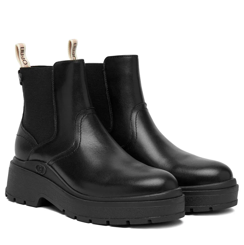Stivaletti Platform Donna LIU JO Andrea 01 in Pelle Nera