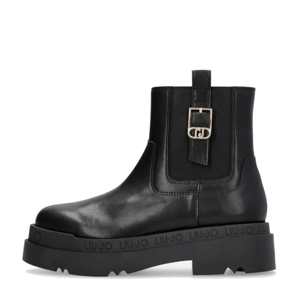 Stivaletti Platform Donna LIU JO Love 63 in Pelle Nera