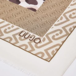 Stola Donna 90 x 180 cm LIU JO in Modal stampa Animalier Naturale