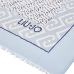 Stola Donna 90 x 180 cm LIU JO in Modal stampa Animalier Dusty Blue