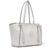 Tote Bag Large Donna LIU JO effetto Bottalato color Crema con Logo Ricamato