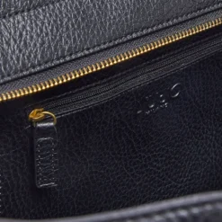 Tote Bag Large Donna LIU JO effetto Bottalato Nero con Logo Ricamato