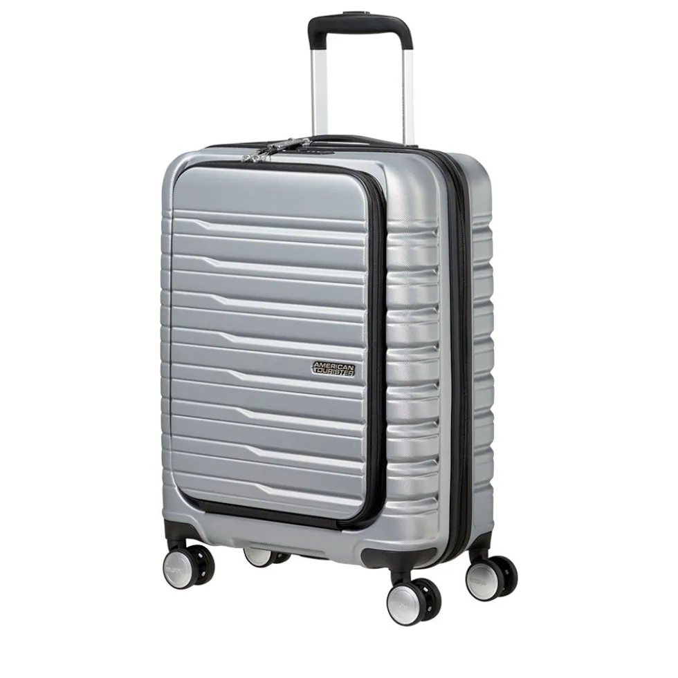 Trolley Cabina Rigido Easy Access 4 Ruote AMERICAN TOURISTER linea Flashline colore Sky Silver