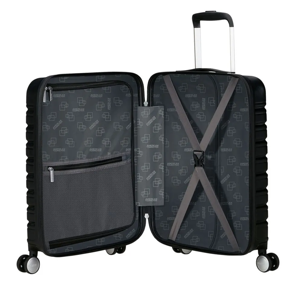 Trolley Cabina Rigido Easy Access 4 Ruote AMERICAN TOURISTER linea Flashline colore Shadow Black