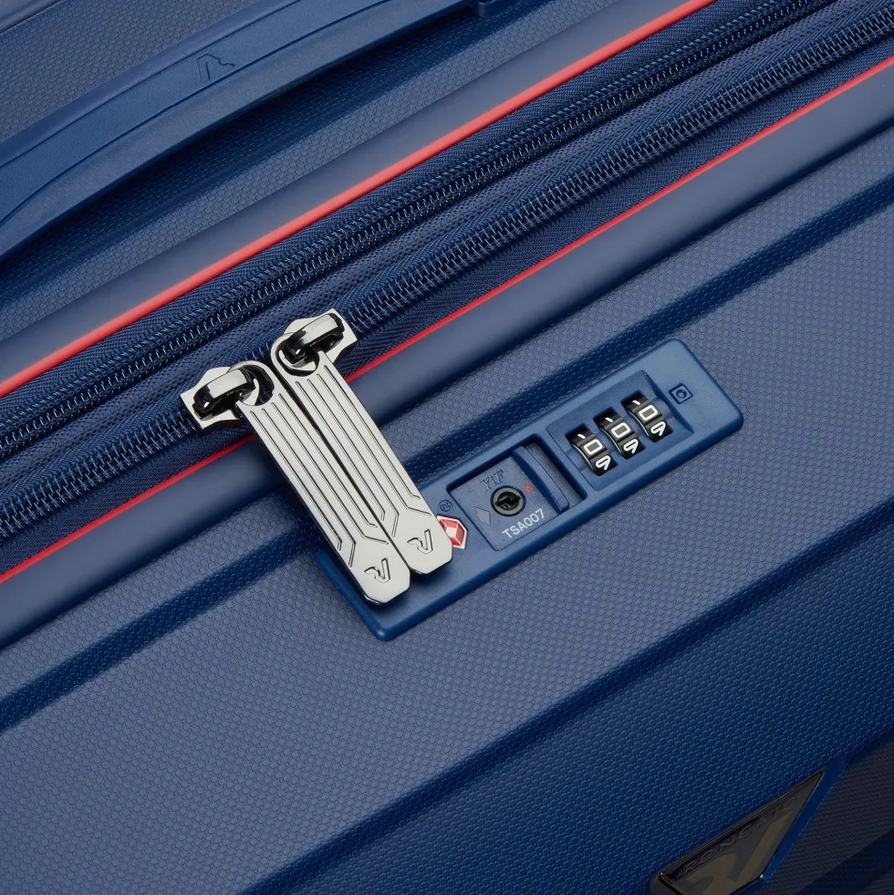 Trolley Cabina Rigido Espandibile 4 Ruote RONCATO Linea B-Flying Move colore Blu Oltremare