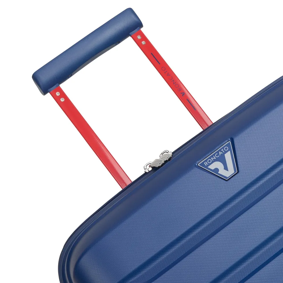 Trolley Cabina Rigido Espandibile 4 Ruote RONCATO Linea B-Flying Move colore Blu Oltremare