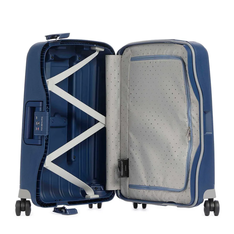 Trolley Cabina Rigido 4 Ruote SAMSONITE linea S'Cure Blu
