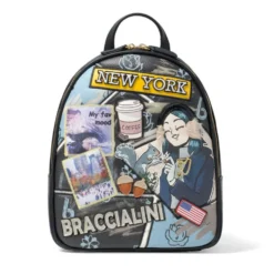 Zaino Donna BRACCIALINI linea Cartoline stampa New York