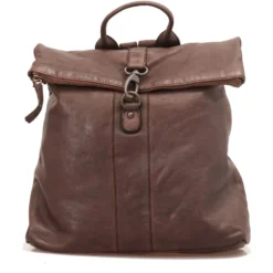 Zaino Donna GIANNI CONTI in Pelle Liscia Marrone con Pattina