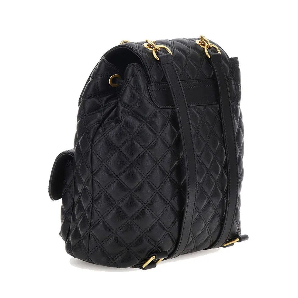 Zaino Donna GUESS Linea Giully Colore Nero Chiuso con Pattina e Coulisse