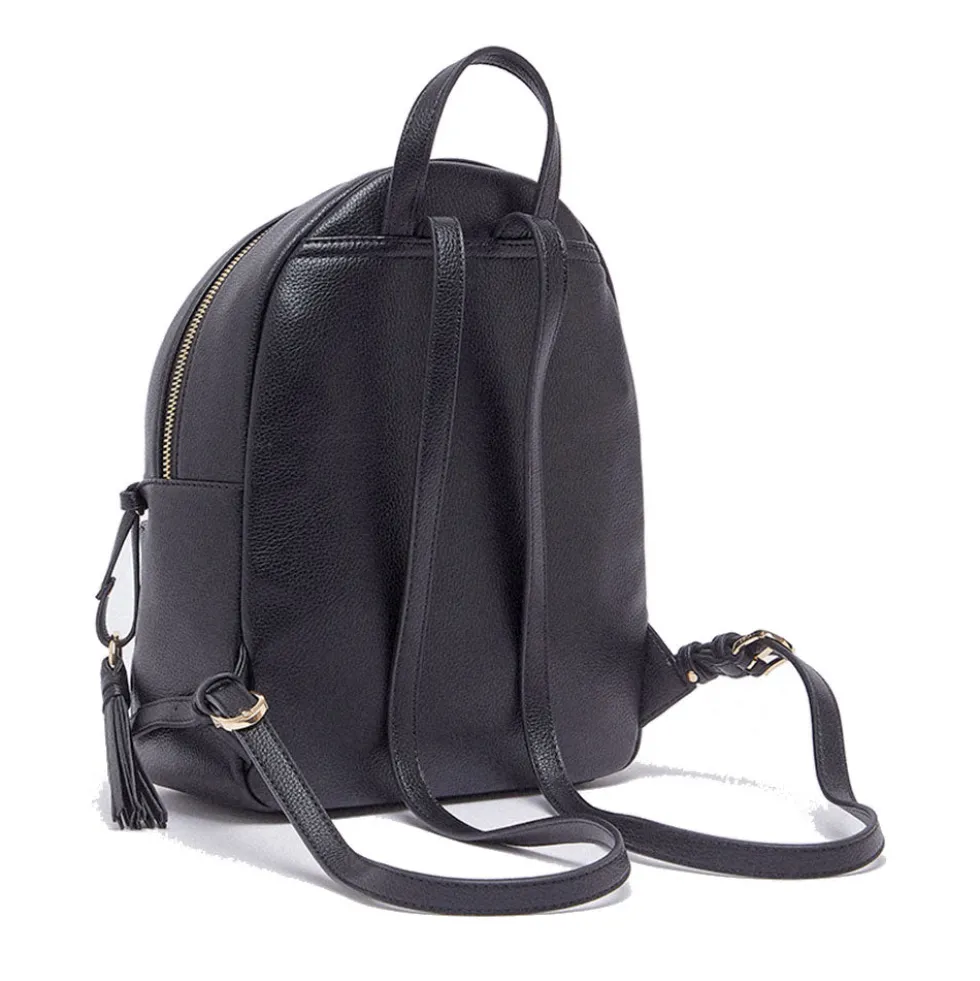 Zaino Donna LIU JO Better stampa Bottalata Nera con Charm
