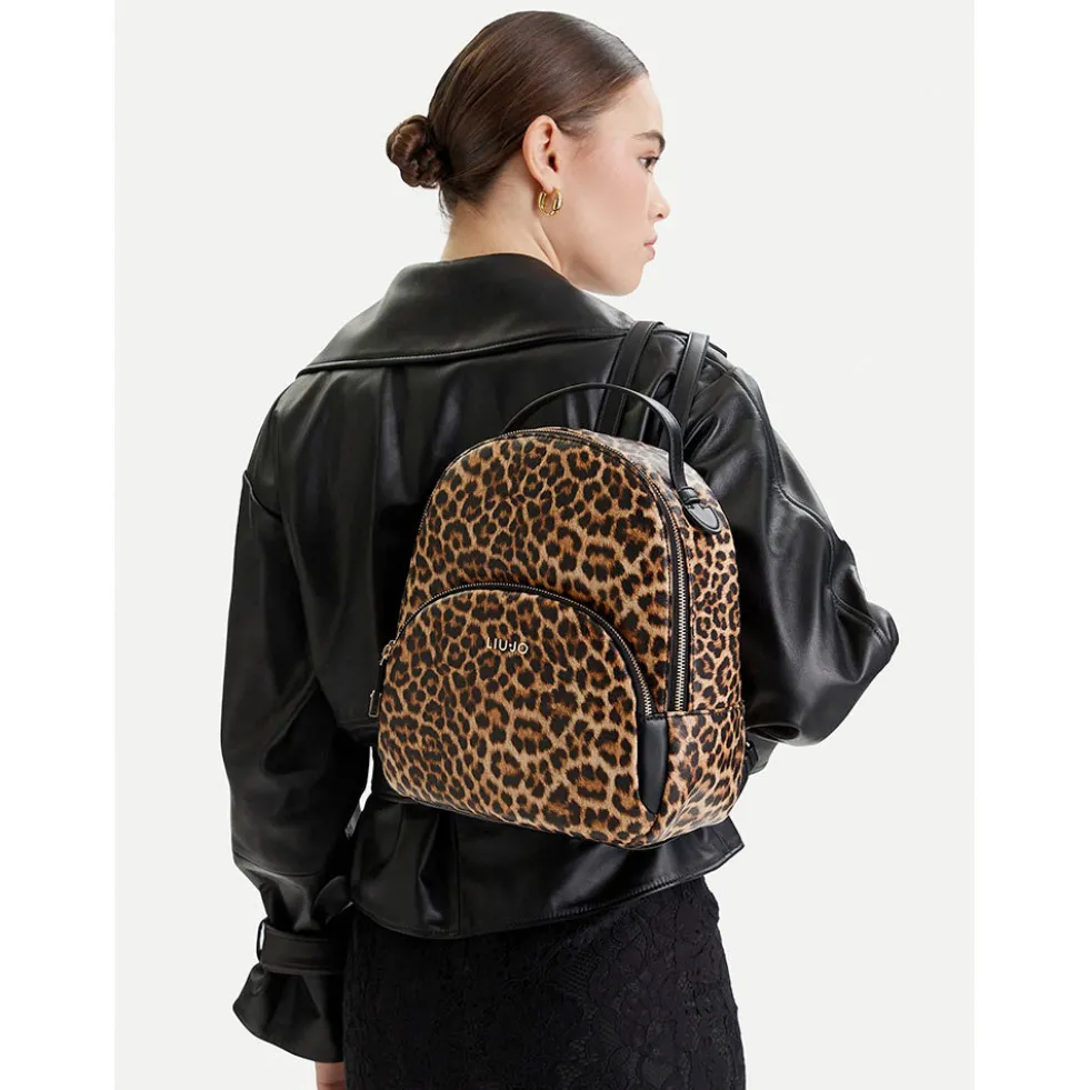 Zaino Donna LIU JO effetto Bottalato stampa Animalier