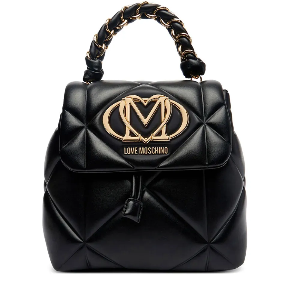 Zaino Donna LOVE MOSCHINO linea Embossed Trapuntata Nera