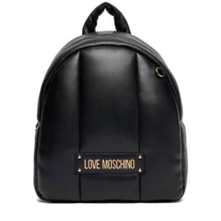 Zaino Donna LOVE MOSCHINO linea Puffy Logo Trapuntato Imbottito Nero