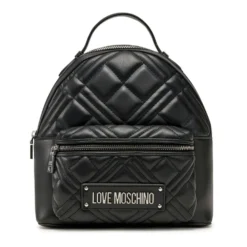 Zaino Donna LOVE MOSCHINO linea Quilted Trapuntato Nero e Nikel