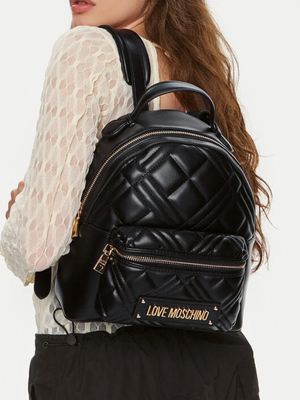 Zaino Donna LOVE MOSCHINO linea Quilted Trapuntato Nero
