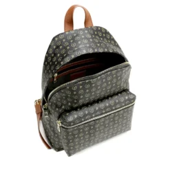 Zaino Donna POLLINI linea Heritage Logo Classic Nero e Marrone