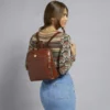 Zaino Donna THE BRIDGE in Pelle Marrone linea Story Made in Italy