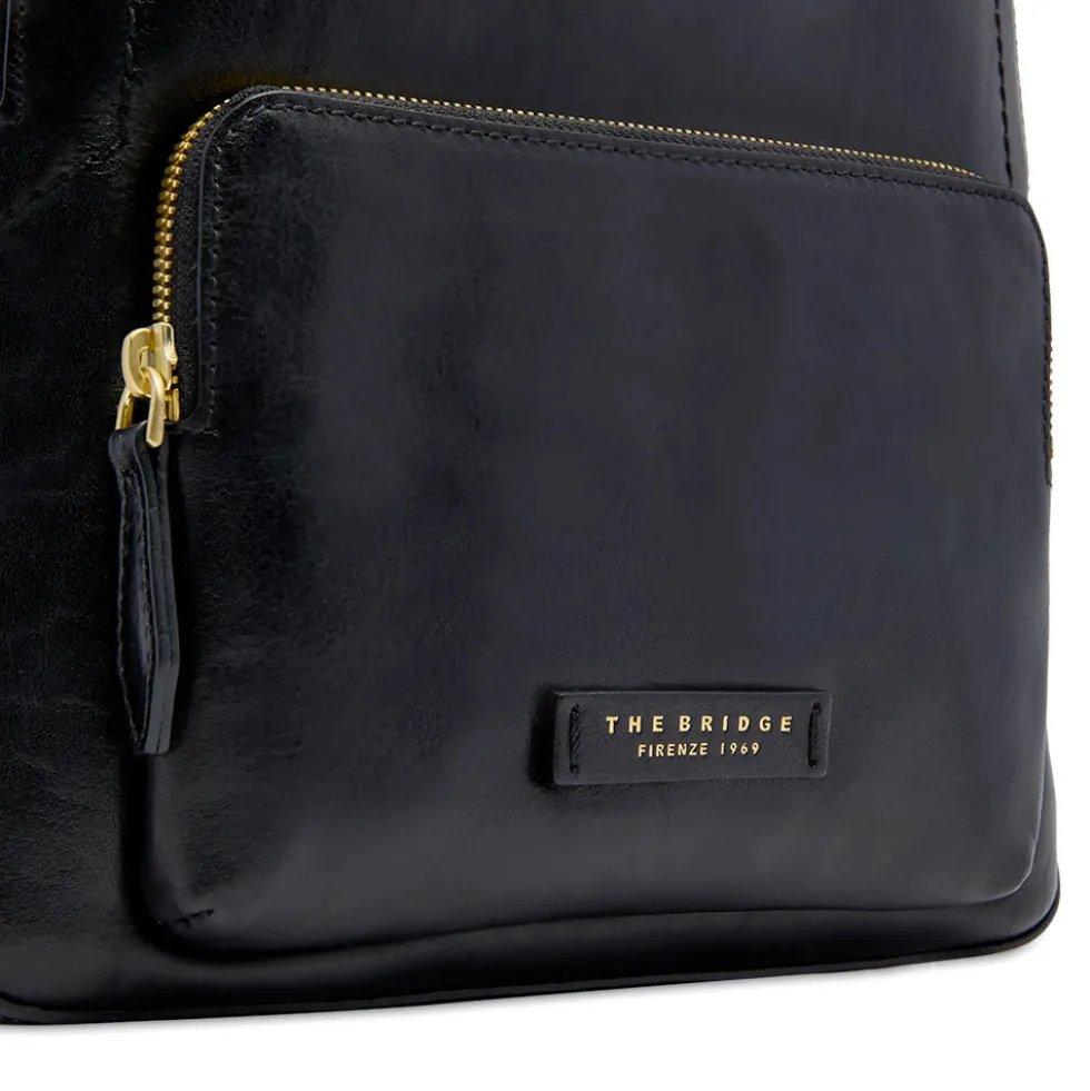 Zaino Donna THE BRIDGE linea Larissa in Pelle Nera