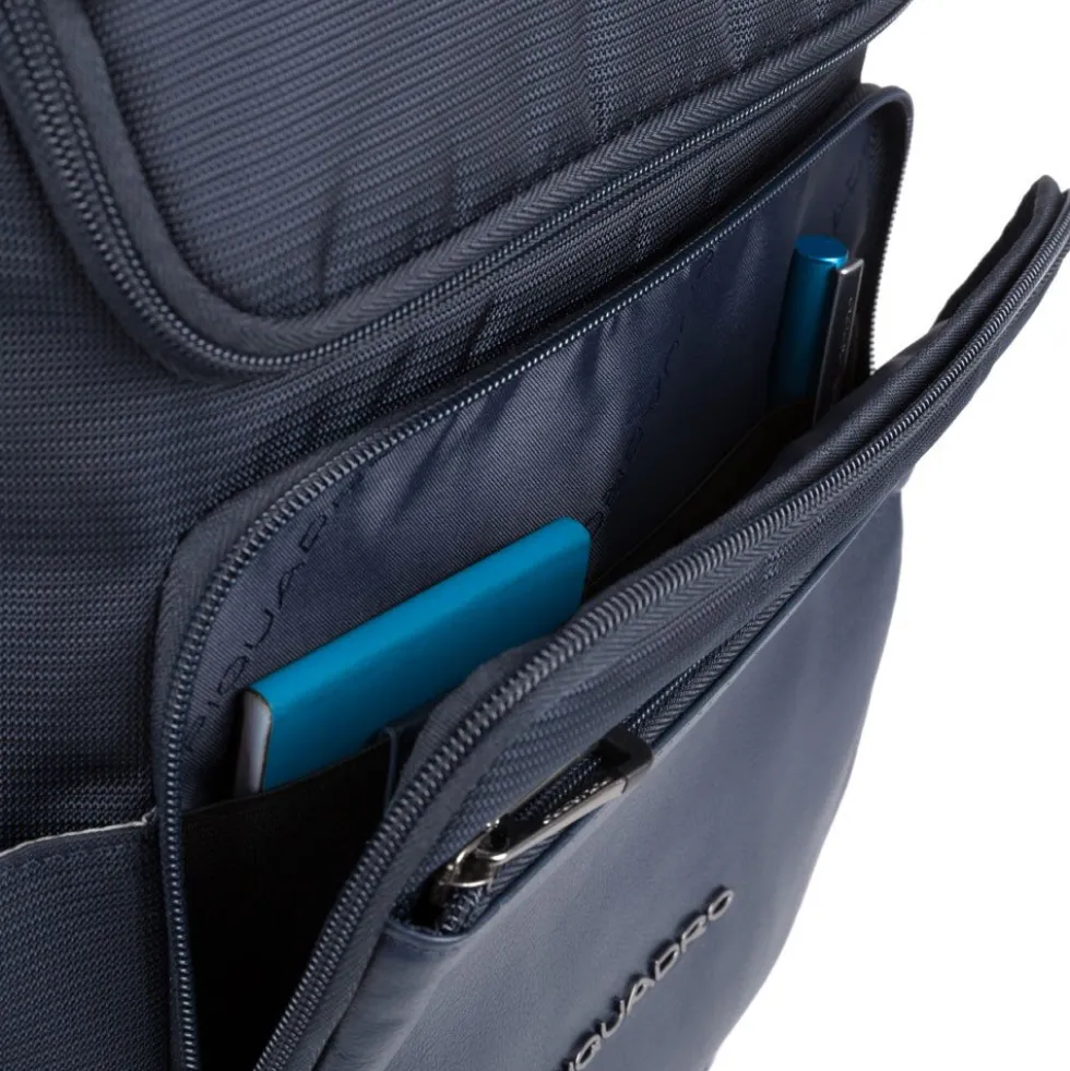 Zaino PIQUADRO Porta Pc 14" Collezione Macbeth Pelle e Tessuto CA5316S115 Blu