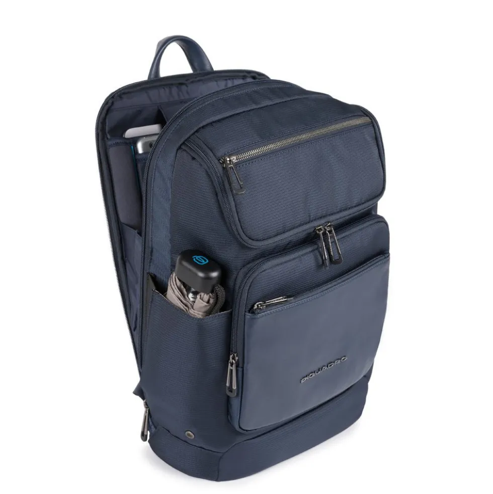 Zaino PIQUADRO Porta Pc 14" Collezione Macbeth Pelle e Tessuto CA5316S115 Blu