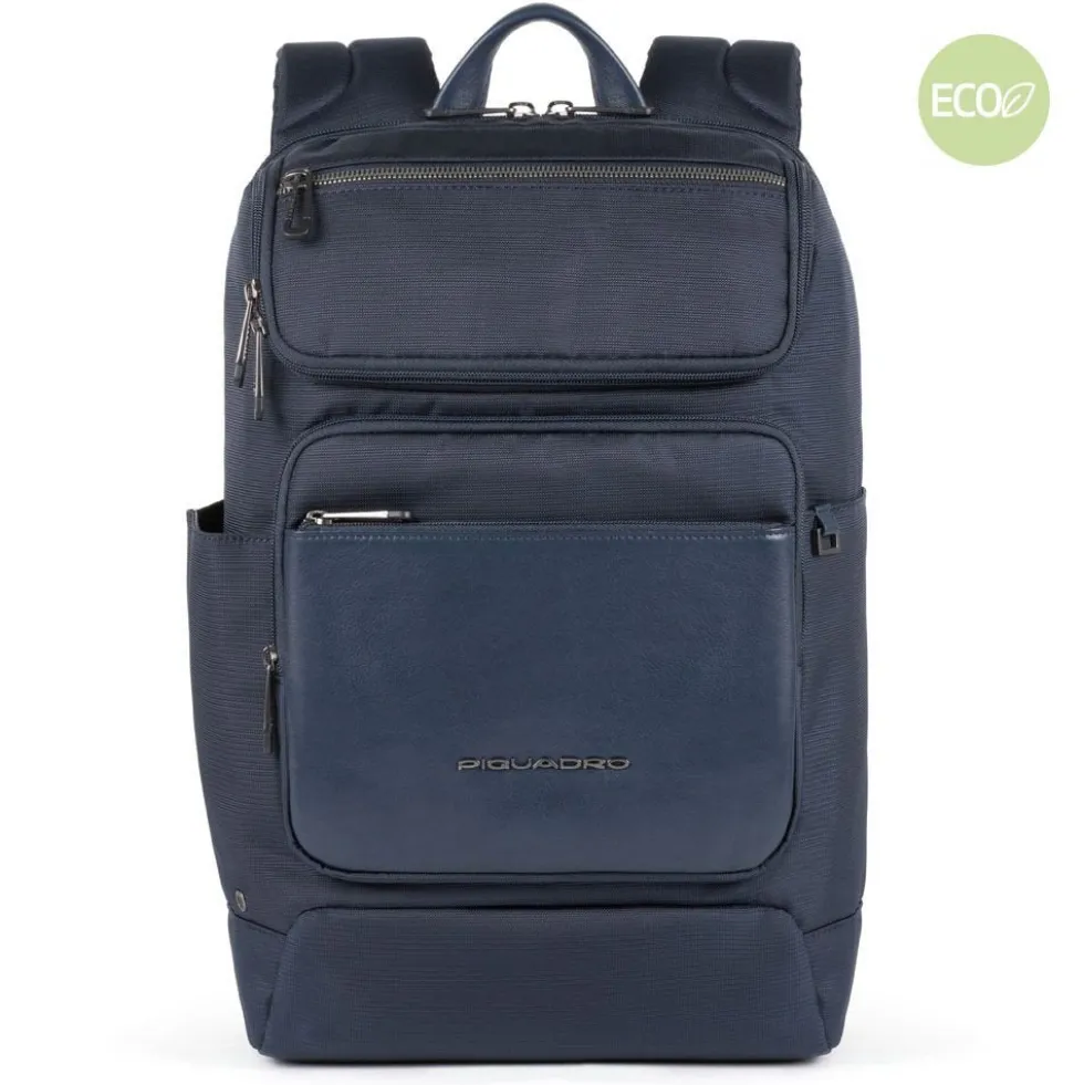 Zaino PIQUADRO Porta Pc 14" Collezione Macbeth Pelle e Tessuto CA5316S115 Blu