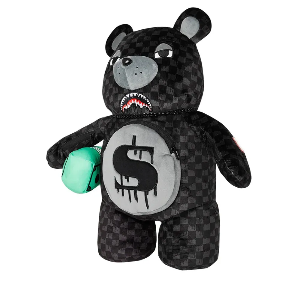 Zaino Teddy Bear SPRAYGROUND stampa Dripping Sharks in Paris Moneybear