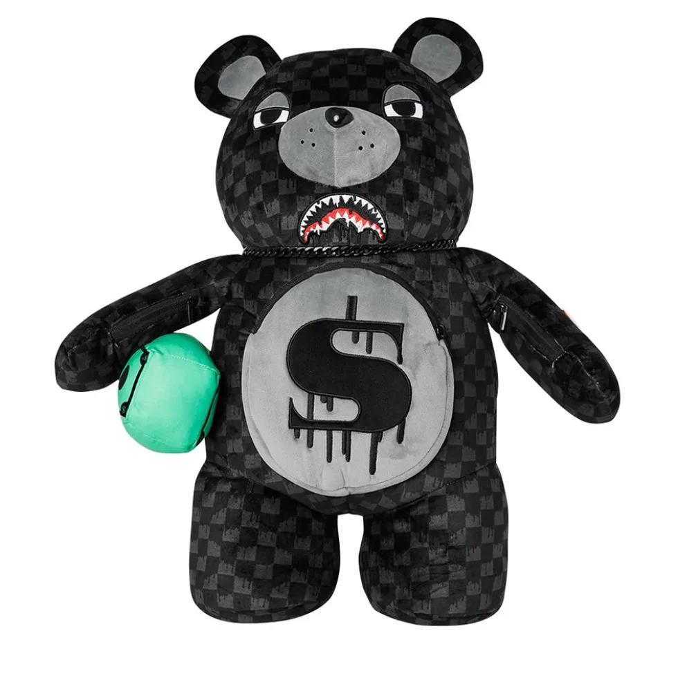 Zaino Teddy Bear SPRAYGROUND stampa Dripping Sharks in Paris Moneybear