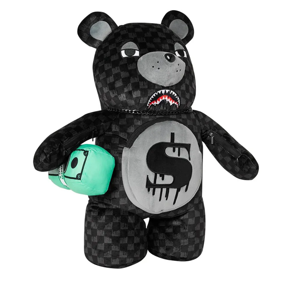Zaino Teddy Bear SPRAYGROUND stampa Dripping Sharks in Paris Moneybear