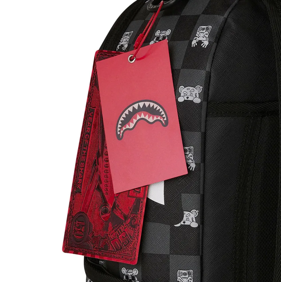 Zaino Unisex SPRAYGROUND stampa Gray Peeking Character Check