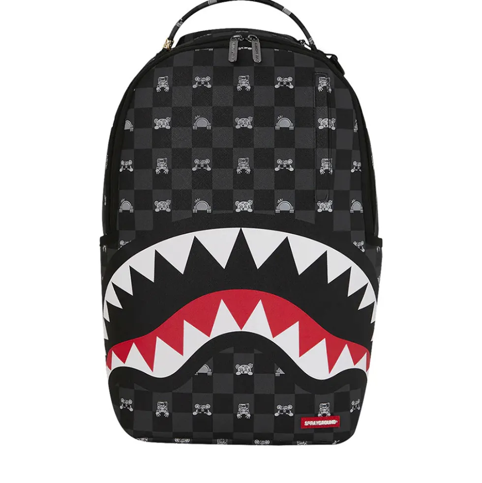 Zaino Unisex SPRAYGROUND stampa Gray Peeking Character Check