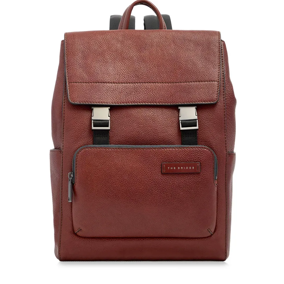 Zaino Uomo con Pattina THE BRIDGE linea Ludovico in Pelle Marrone